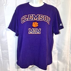 Clemson Mom T-shirt Women's Medium Purple/Orange/White Tigers 🐅 Russell Tee